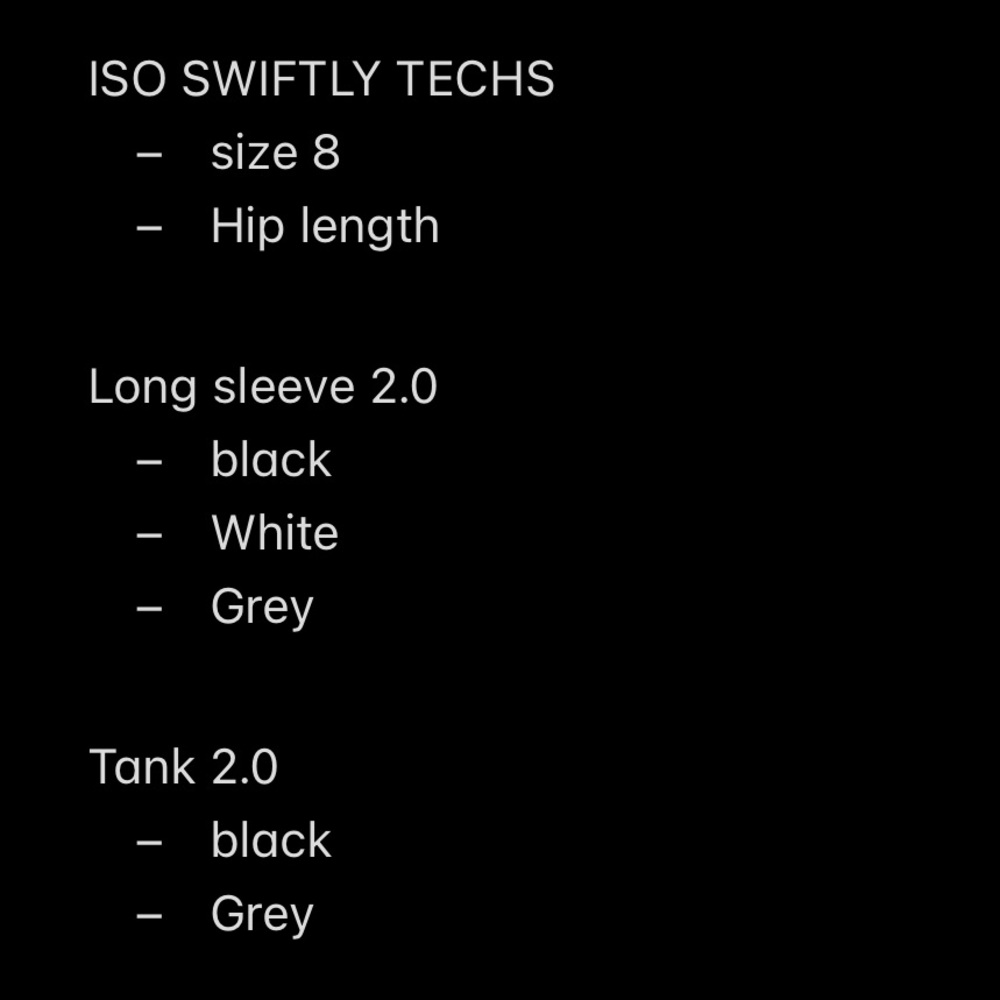 ISO SWIFTLY TECH SIZE 8